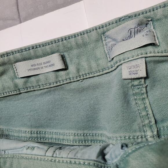 Universal Thread Target Mid-Rise Skinny Stretch Ankle Jeans LIght Green 10/30R - Picture 5 of 9